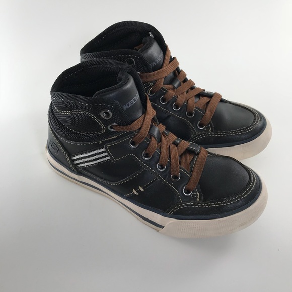 skechers black high tops